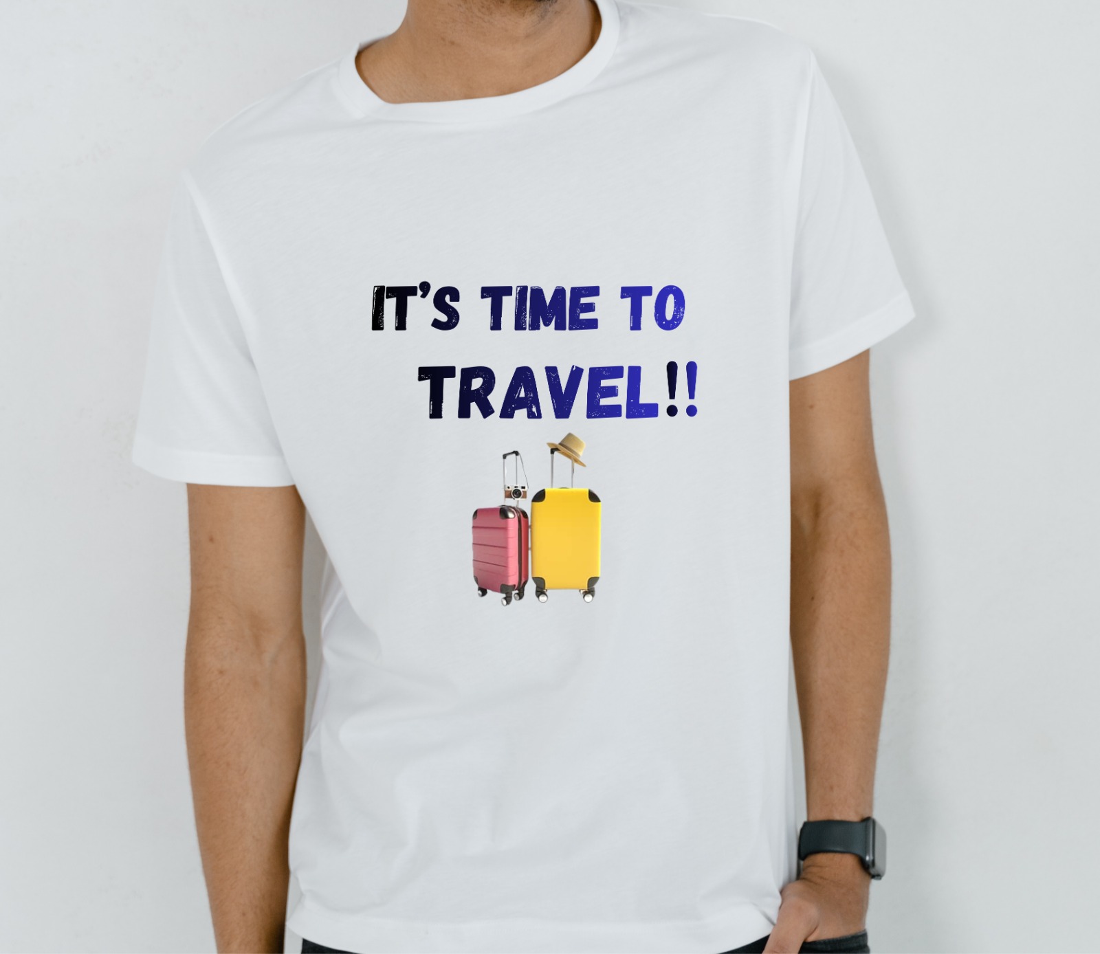 Zaawy Travel Vibes White T Shirt - Image 2