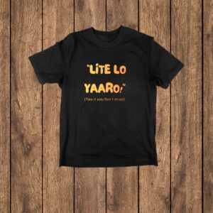 Zaawy's "Lite Lo Yaaro"Black T-Shirt