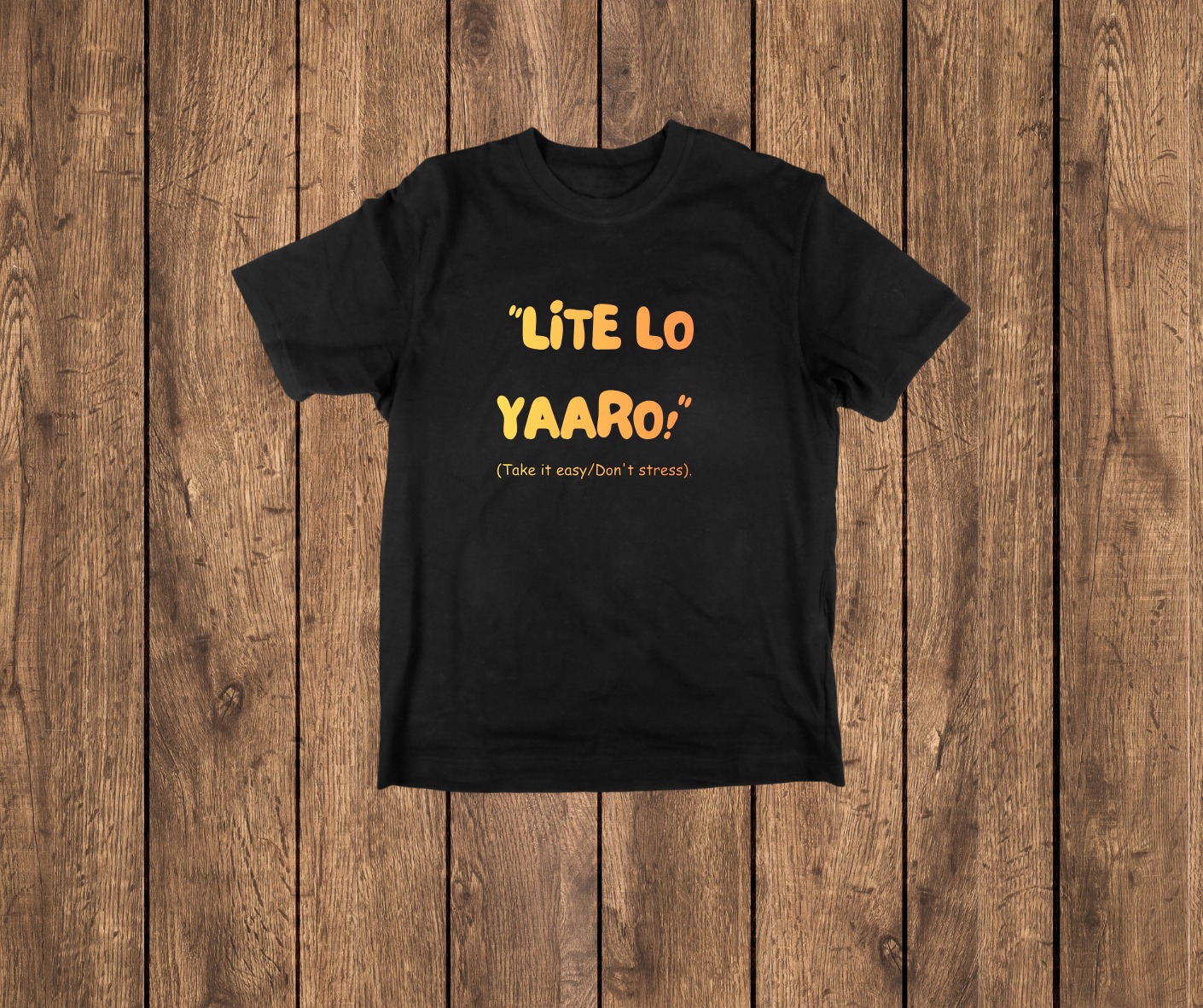 Zaawy's "Lite Lo Yaaro"Black T-Shirt - Image 2