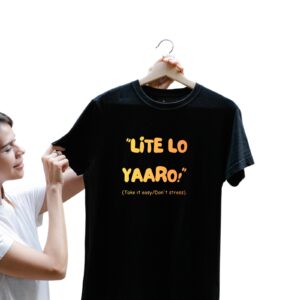 Zaawy's "Lite Lo Yaaro"Black T-Shirt
