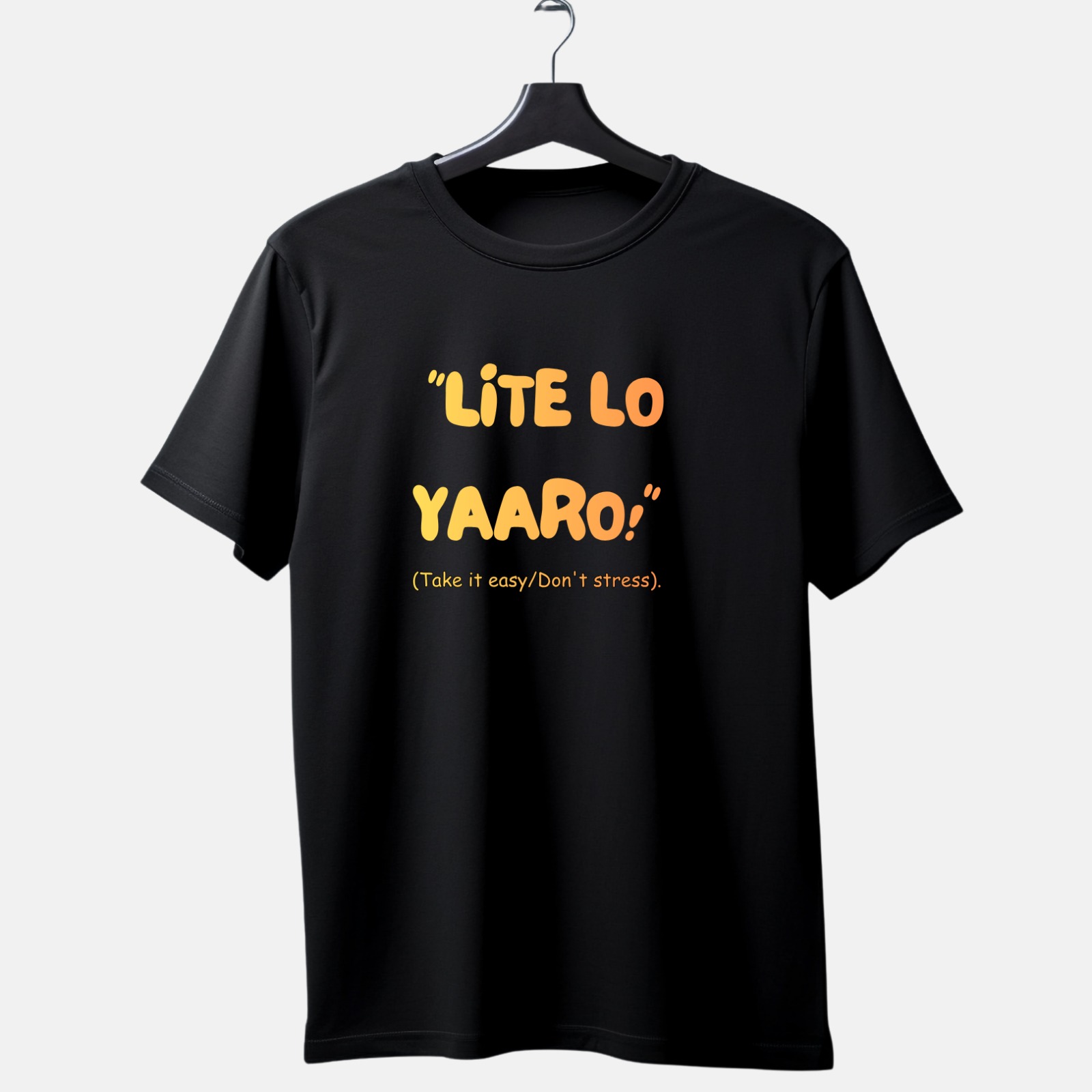 Zaawy's "Lite Lo Yaaro"Black T-Shirt