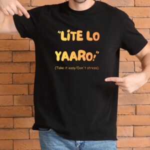 Zaawy's "Lite Lo Yaaro"Black T-Shirt
